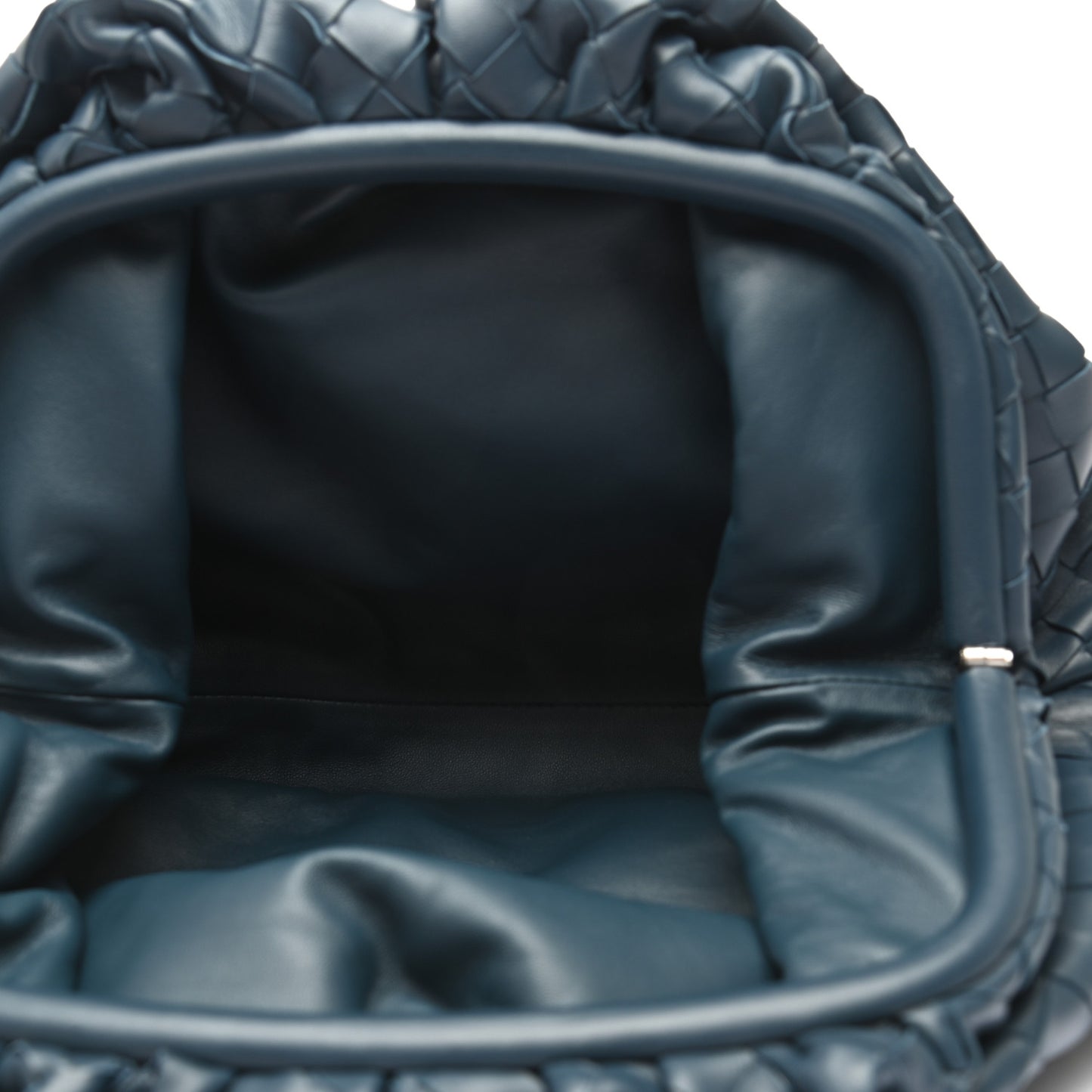 Nappa Maxi Intrecciato The Pouch Oversized Clutch Deep Blue