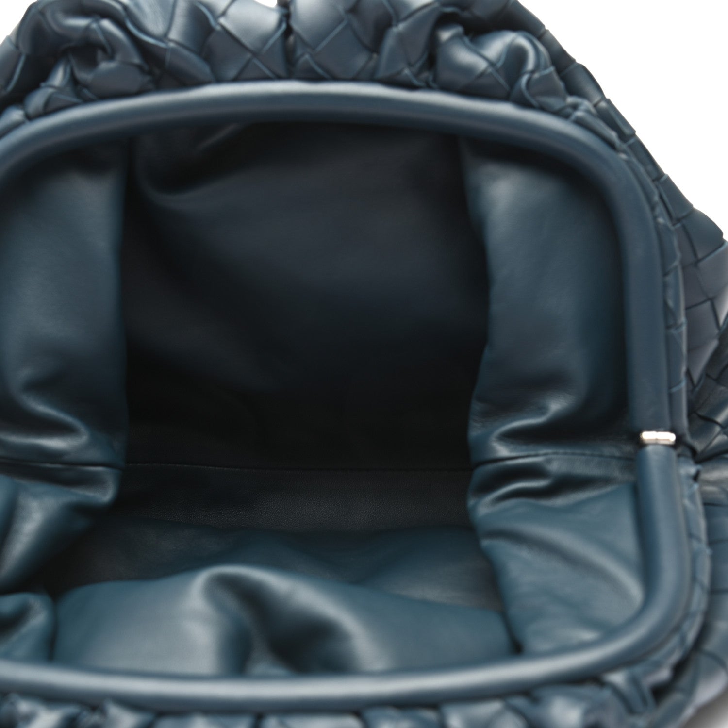 Bottega Veneta Nappa Maxi Intrecciato The Pouch Oversized Clutch Deep Blue 5 of 10