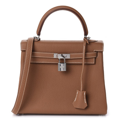Hermes Togo Kelly Retourne 25 Gold 1 of 11