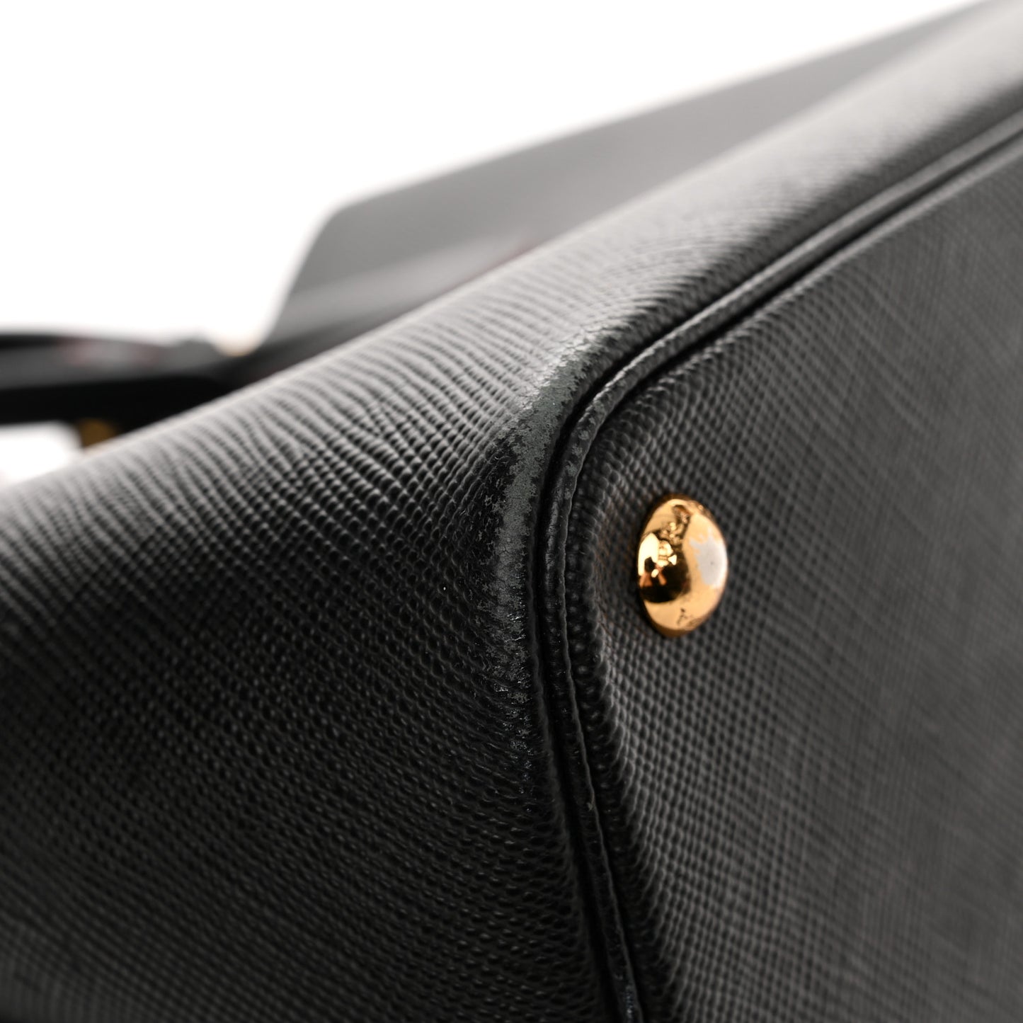 Saffiano Cuir Medium Double Bag Black Fuoco