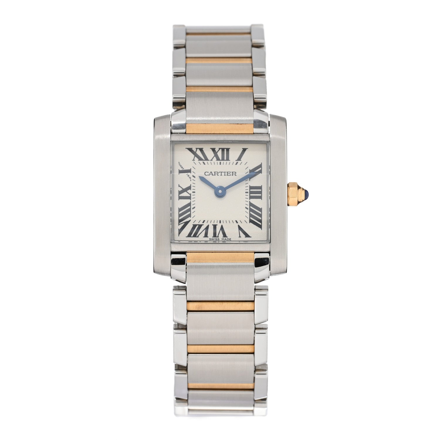 Cartier Stainless Steel 18K Yellow Gold 20mm Tank Francaise Quartz Watch 1 of 5