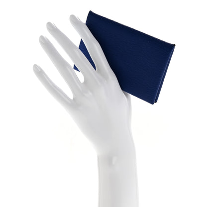 Hermes Chevre Chamkila Calvi Card Case Bleu Electrique 2 of 11