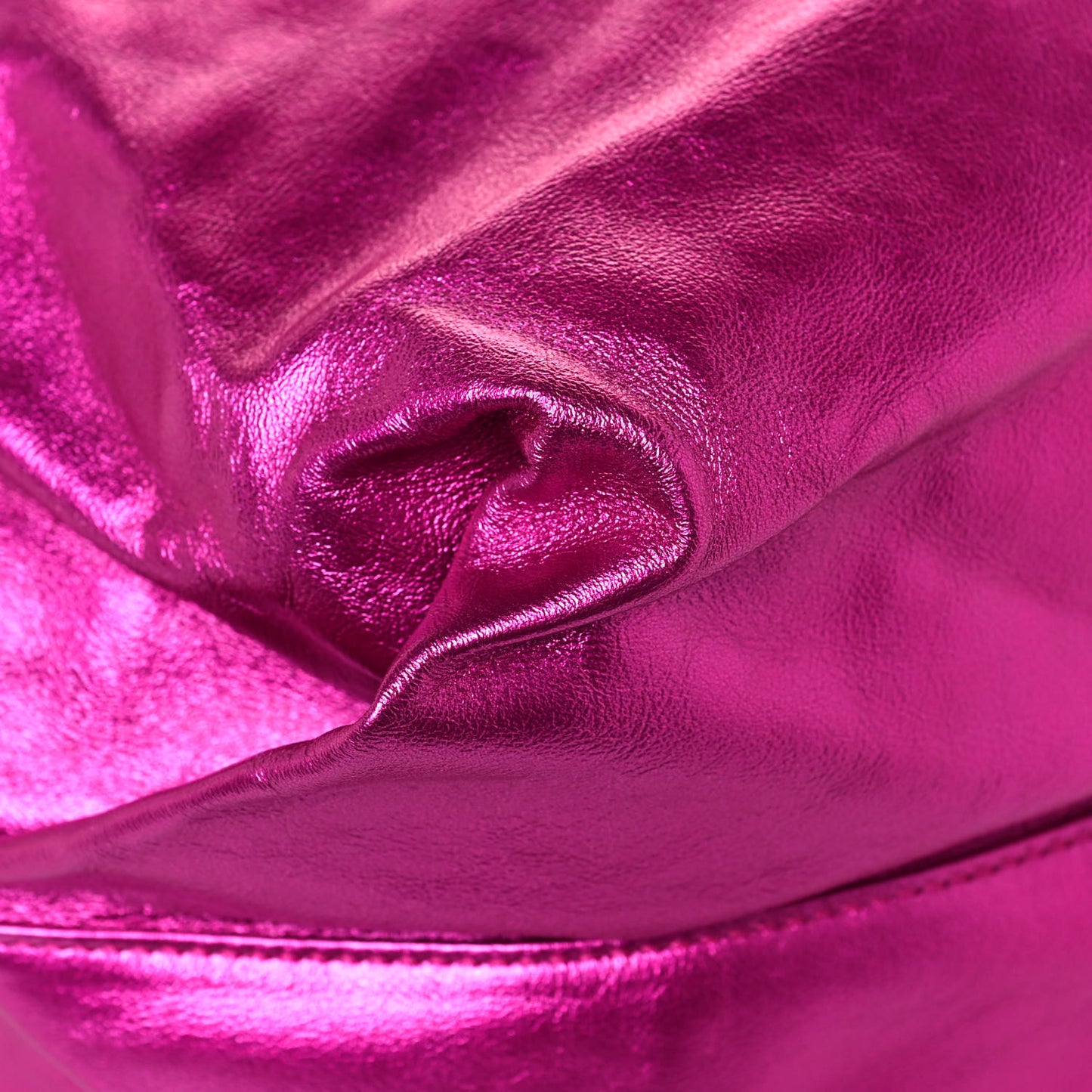 Lambskin Teddy Drawstring Bag Fuchsia