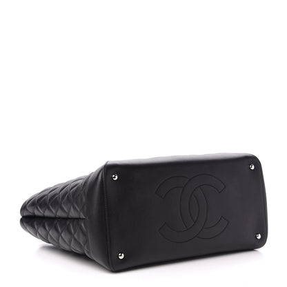 Chanel Calfskin Quilted Large Easy Shopping Tote Black 5 of 11