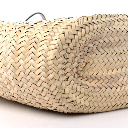 Prada Palmitto Vitello Woven Braided Large Basket Tote Bag Naturale White 7 of 8