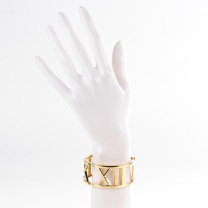 Tiffany 18k Yellow Gold Wide Atlas Bangle 2 of 7