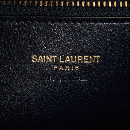 Saint Laurent Smooth Calfskin Medium Monogram Cabas Black 7 of 11
