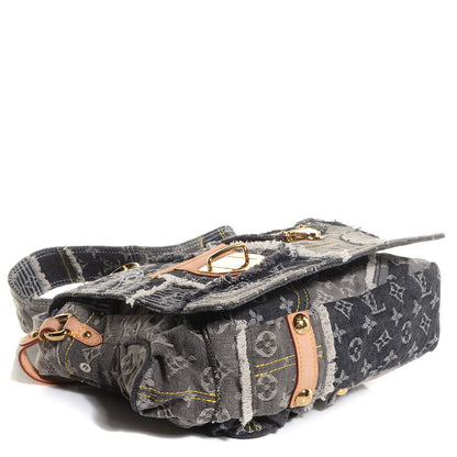 Louis Vuitton Denim Patchwork Posty Messenger Bag Gris 5 of 20