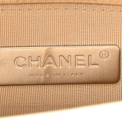 Chanel Calfskin Wool Felt Embossed Small Gabrielle Logo Hobo White 6 of 13