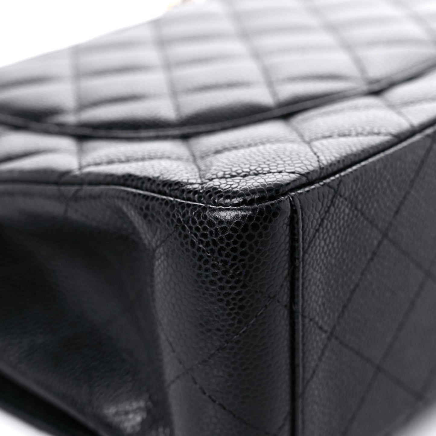 Caviar Quilted Maxi Double Flap Black