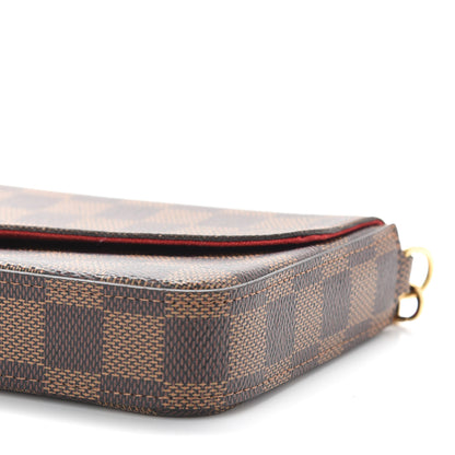 Louis Vuitton Damier Ebene Pochette Felicie Chain Wallet 9 of 9