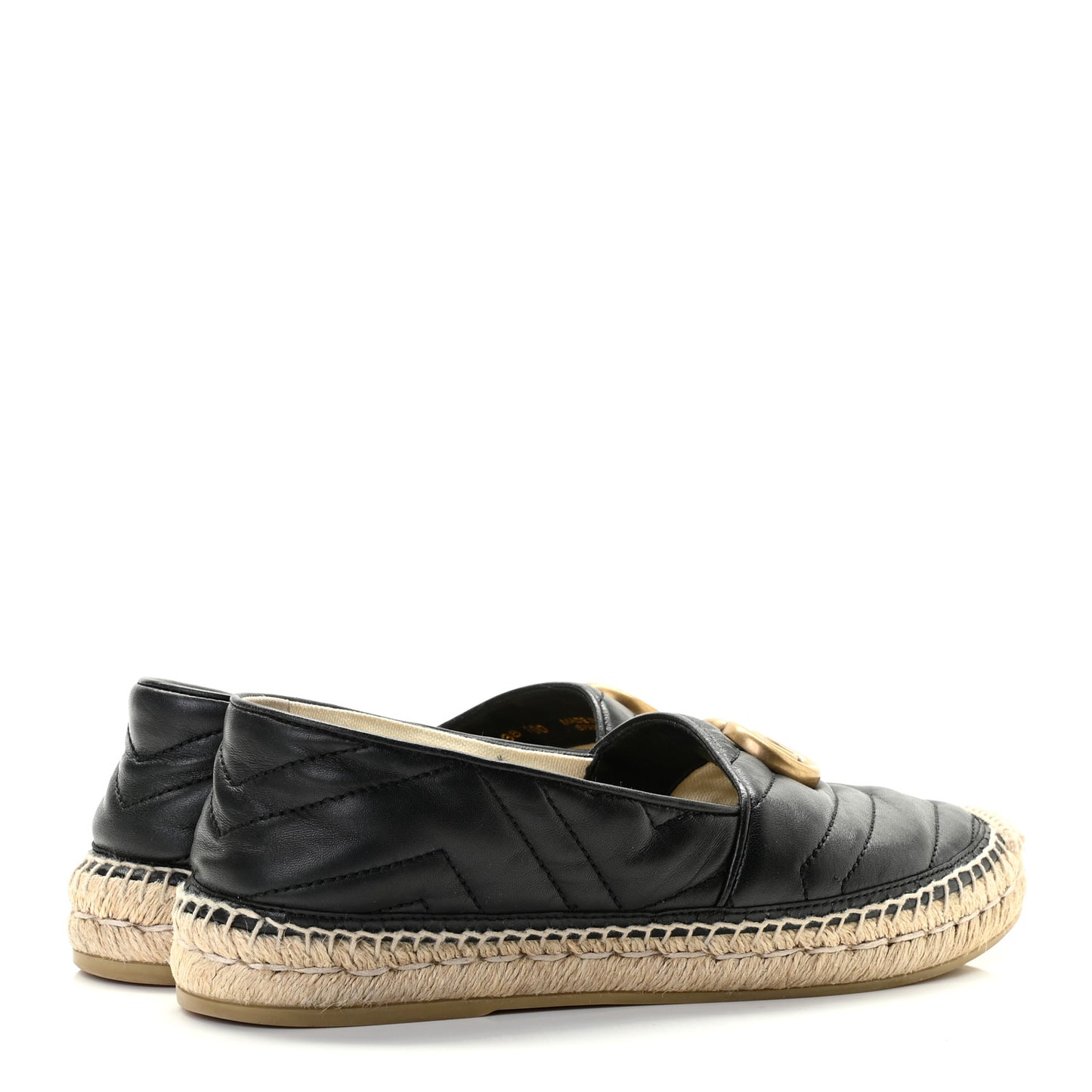 Nappa Matelasse GG Marmont Espadrilles 38 Black