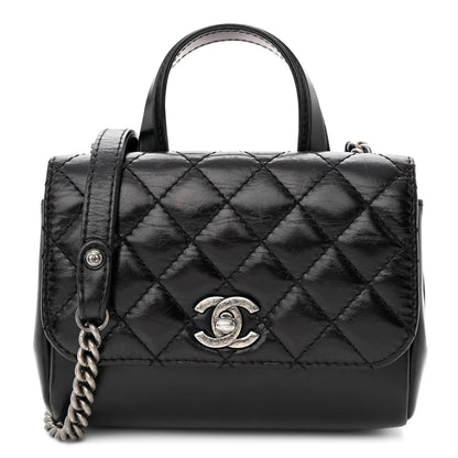 Chanel Aged Calfskin Quilted Double Sided Flap Black 1 of 11