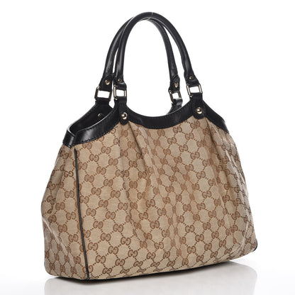 Gucci Monogram Medium Sukey Tote Beige Ebony Black 3 of 7