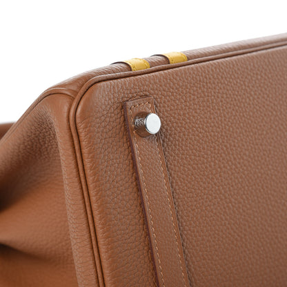 Hermes Togo Swift Officier Birkin 30 Gold Ambre 32 of 33