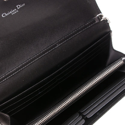 Christian Dior Grained Calfskin Diorama Croisiere Chain Wallet Black 6 of 7