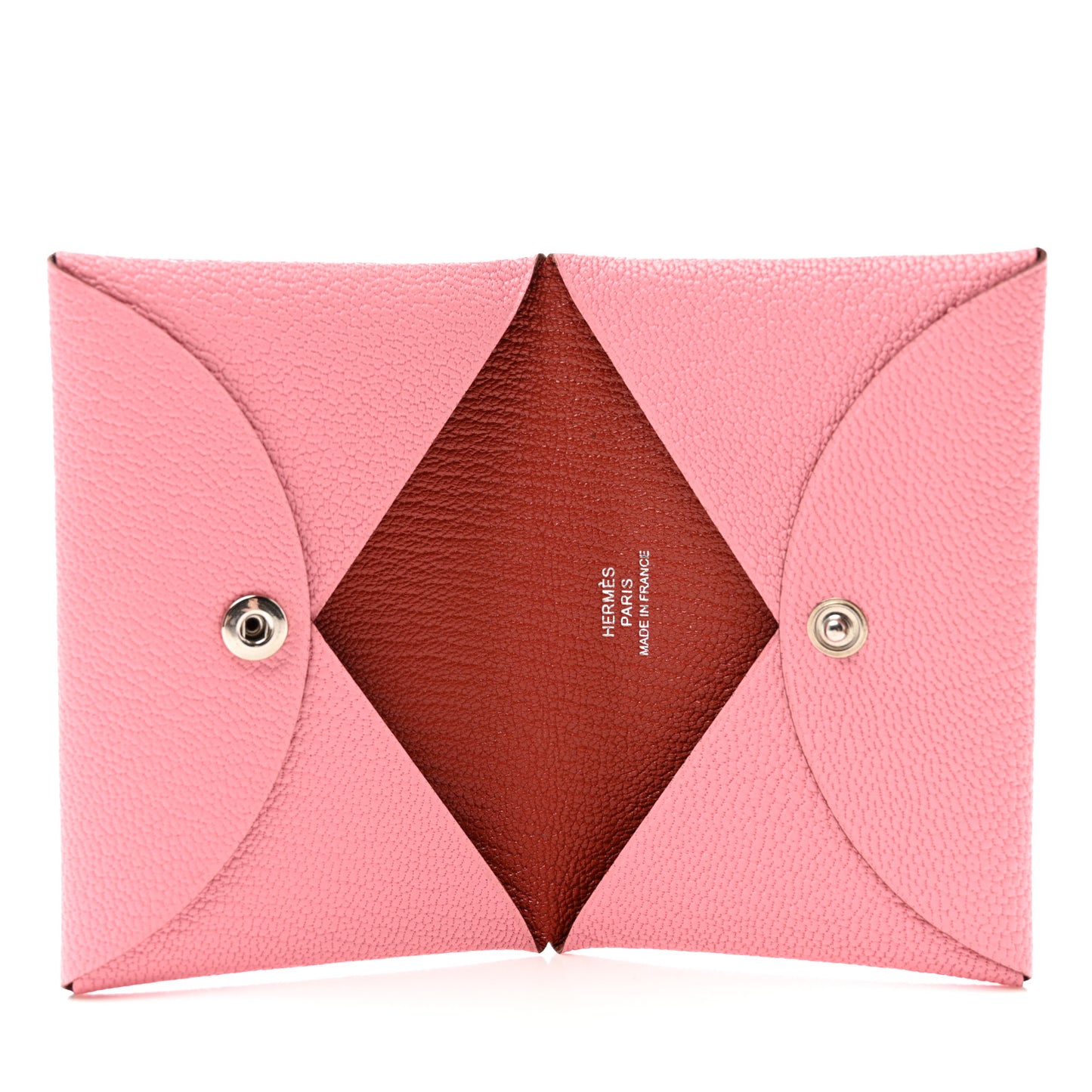 Chevre Chandra Verso Calvi Card Case Rose Confetti Brique