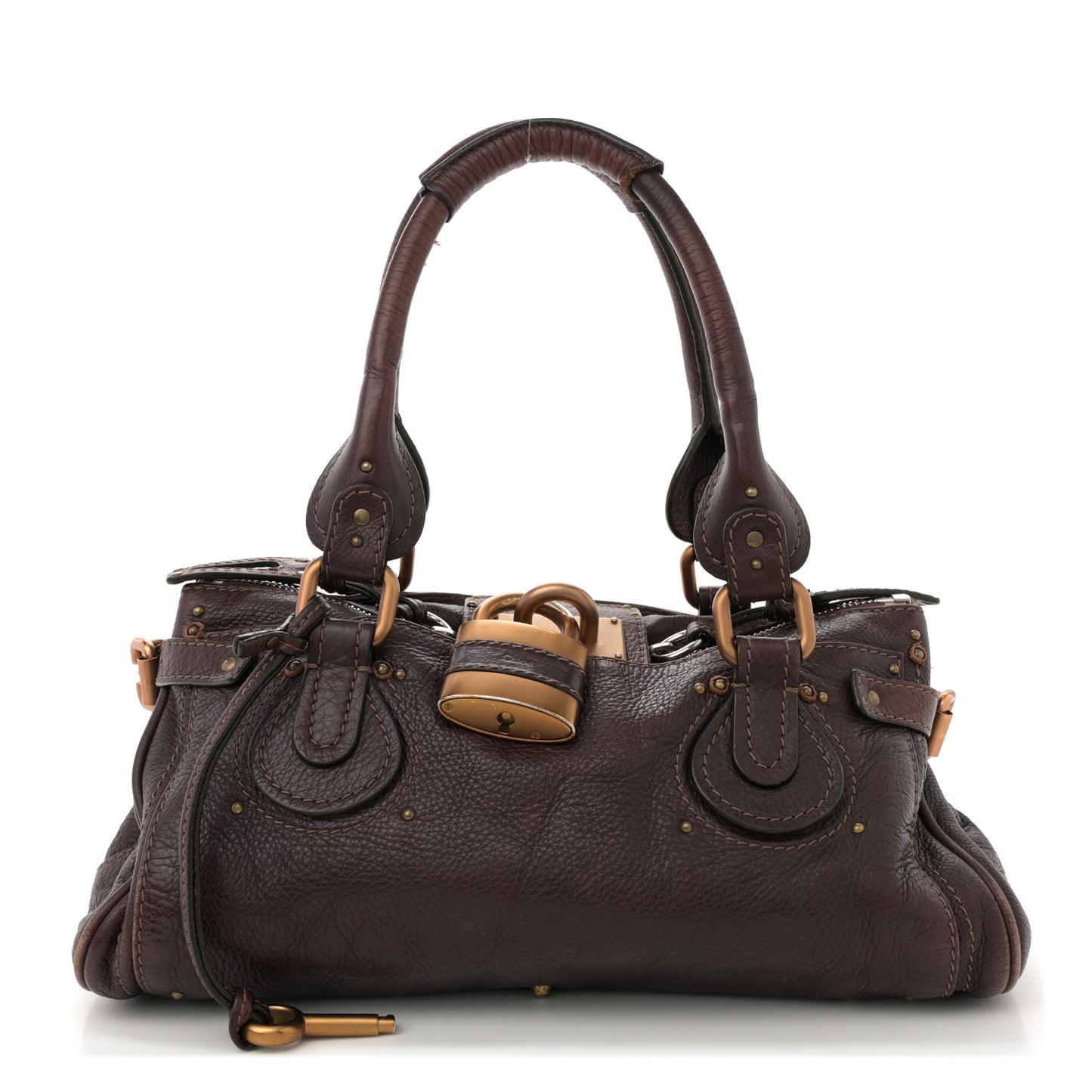 Calfskin Medium Paddington Satchel Chocolate