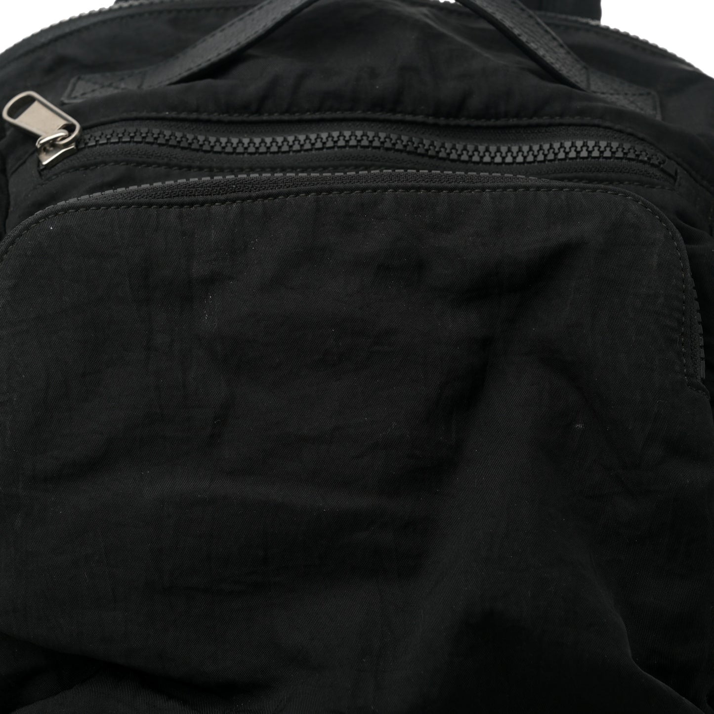 Nylon Twill 80s Logo Patch Backpack Black