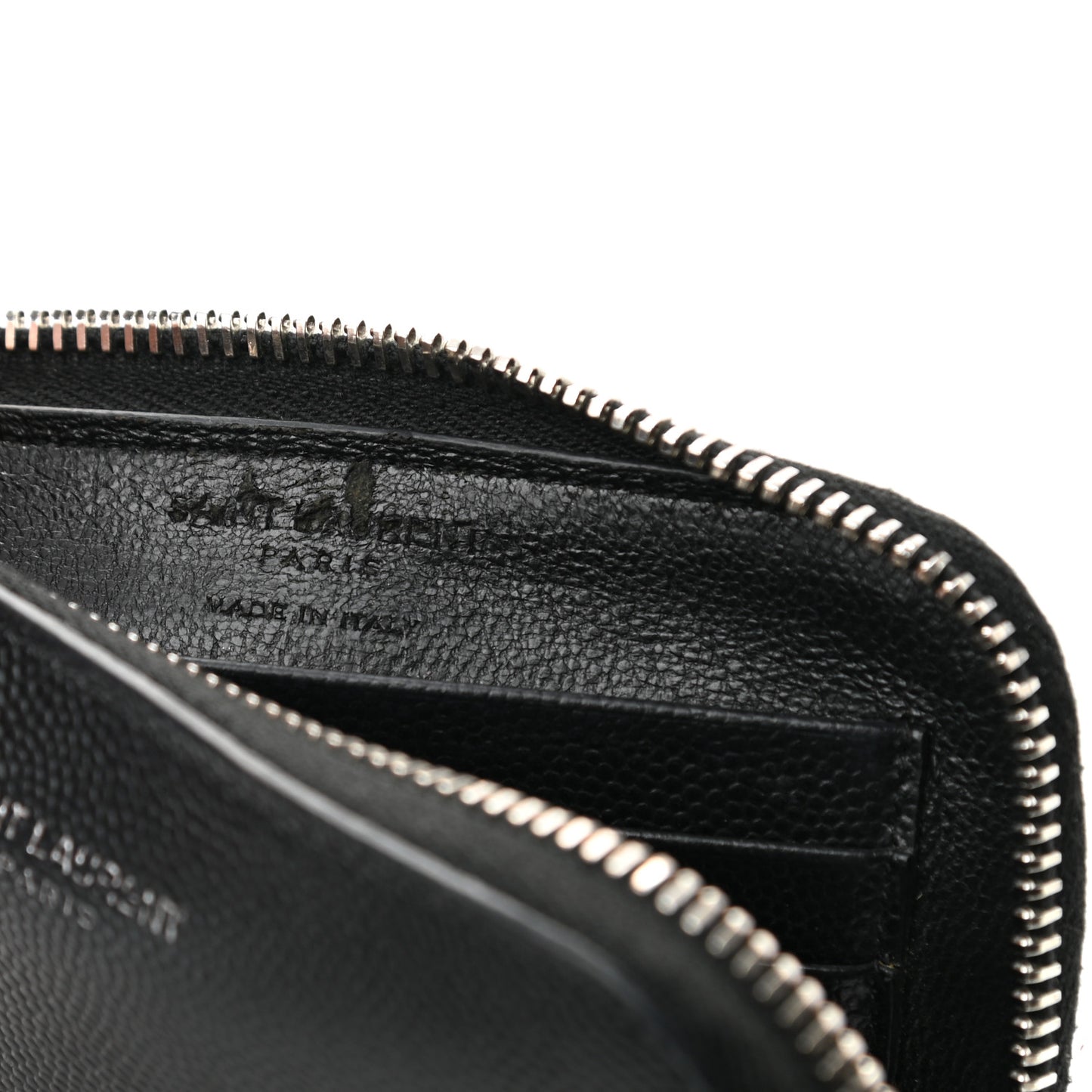 Calfskin Rider California Zipped Coin Pouch Wallet Black