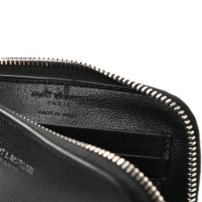 Saint Laurent Calfskin Rider California Zipped Coin Pouch Wallet Black 5 of 10