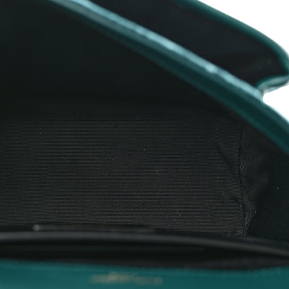 Saint Laurent Velvet Monogram Matelasse Baby Niki Chain Satchel Dark Green 5 of 12