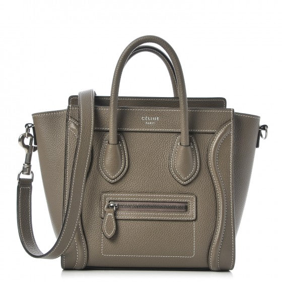Drummed Calfskin Nano Luggage Souris