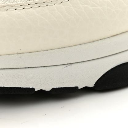 Chanel Mesh Suede Calfskin Grained Calfskin Womens CC Sneakers 36 White Black 9 of 12