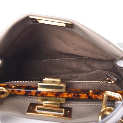 Fendi Vitello Seta Plexiglass Tortoise Medium Peekaboo Iconic Satchel Tortora 7 of 9