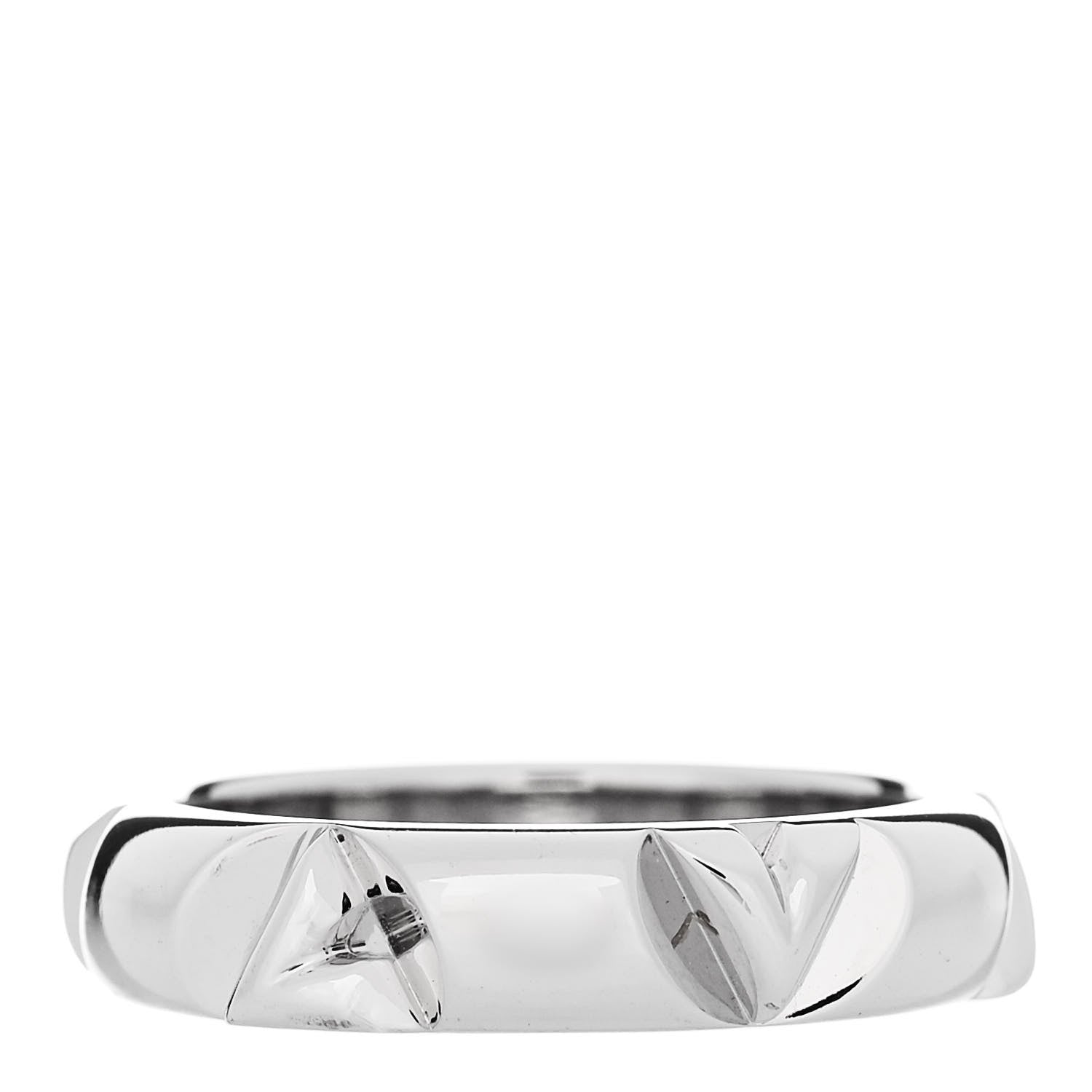 Louis Vuitton 18K White Gold LV Volt Multi Ring 57 8 1 of 4