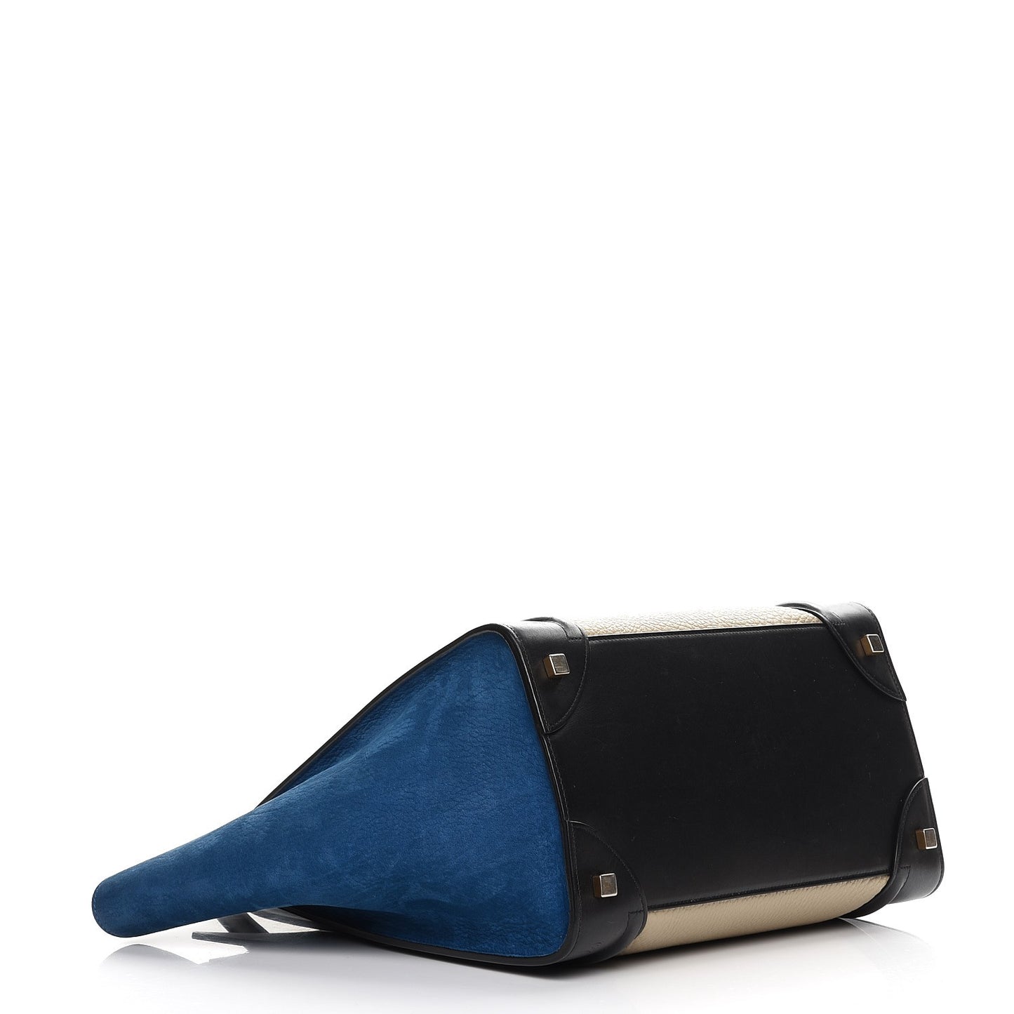 Bullhide Calfskin Suede Mini Tri-Color Luggage Beige