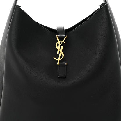 Saint Laurent Smooth Calfskin Large Le 5 A 7 Soft Hobo Black 8 of 13