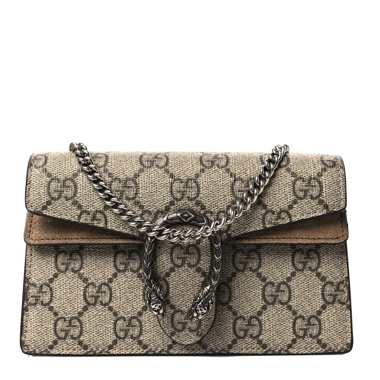 GG Supreme Monogram Super Mini Dionysus Shoulder Bag Taupe