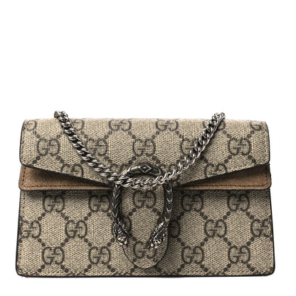 Gucci GG Supreme Monogram Super Mini Dionysus Shoulder Bag Taupe 1 of 6