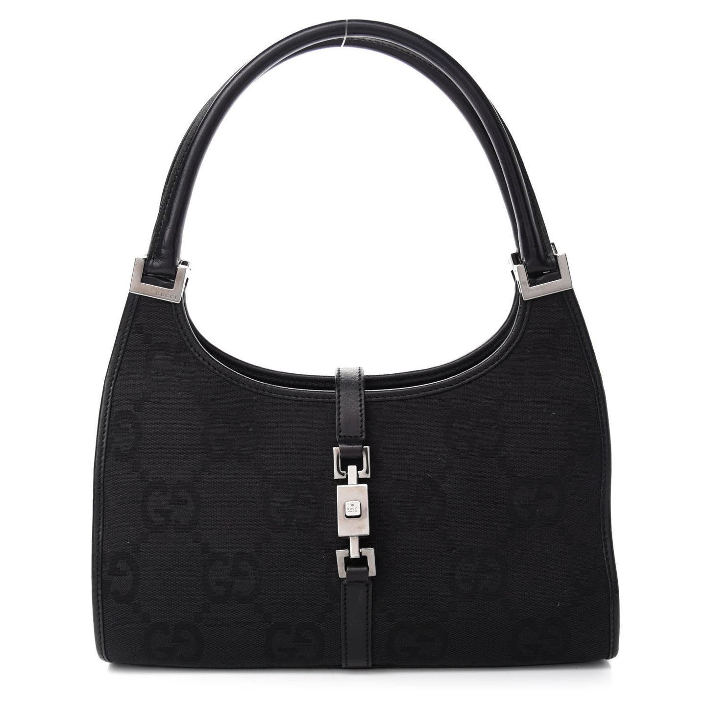 Monogram Bardot Shoulder Bag Black
