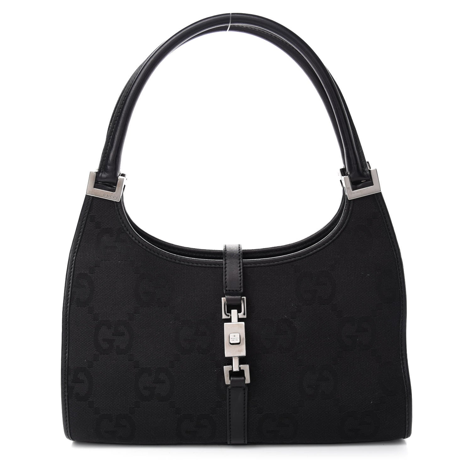 Gucci Monogram Bardot Shoulder Bag Black 1 of 12