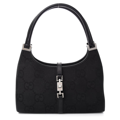 Gucci Monogram Bardot Shoulder Bag Black 1 of 12