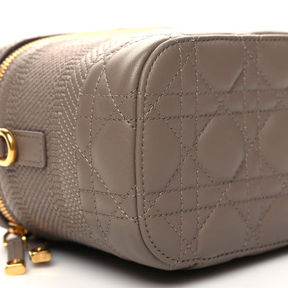 Christian Dior Lambskin Cannage Small Diortravel Vanity Case Warm Taupe 8 of 9