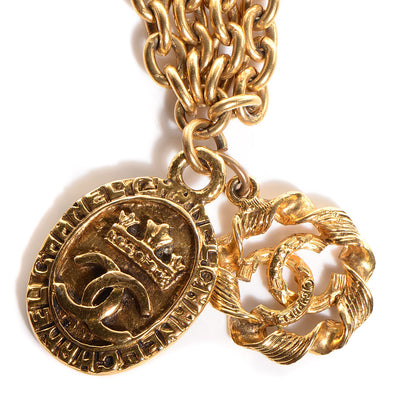 Chanel Chain CC Long Necklace Gold 4 of 6