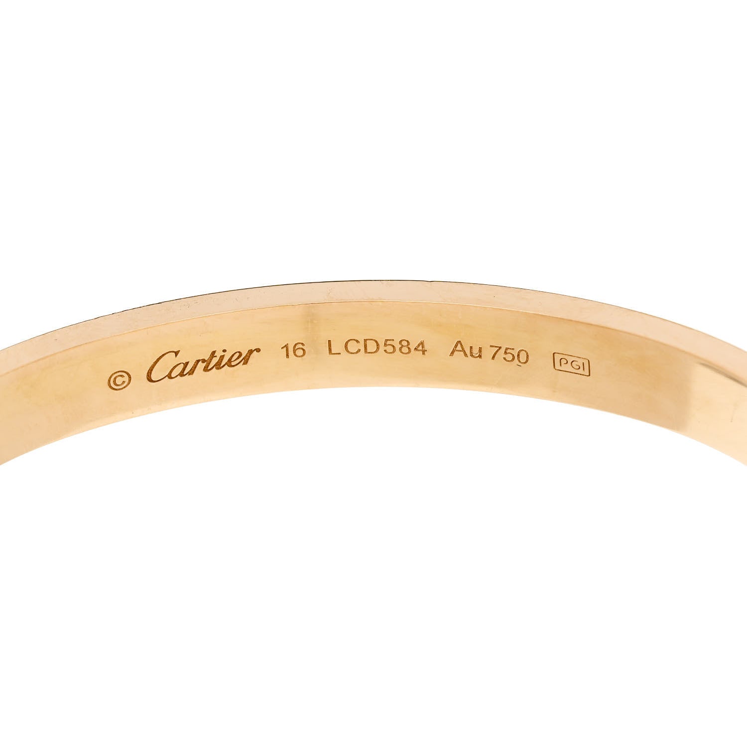 Cartier 18K Yellow Gold LOVE Bracelet 16 6 of 8