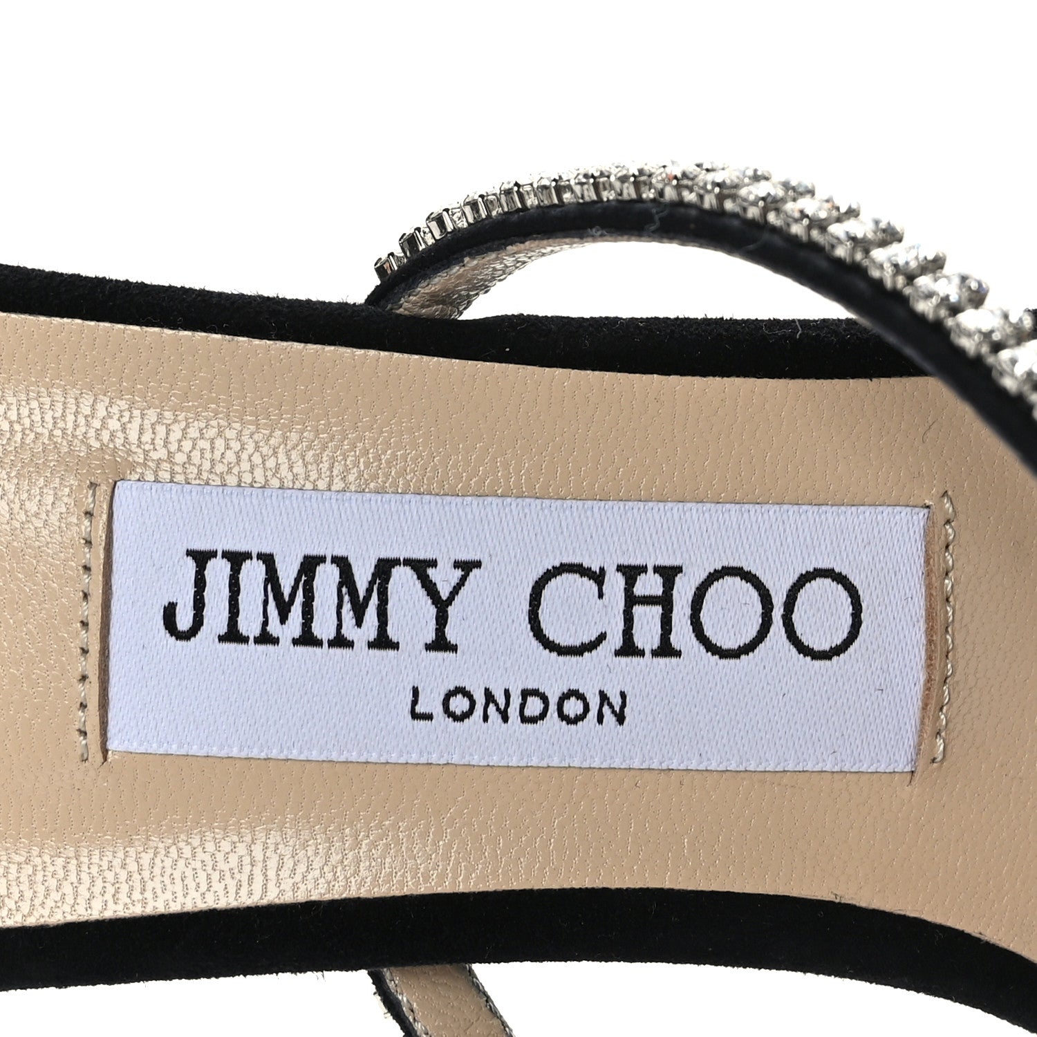 Jimmy Choo Crystal Suede Pumps 37.5 Black 6 of 7