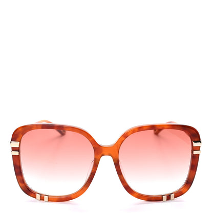 Chloe Acetate West Geometric Sunglasses Tortoise 2 of 7