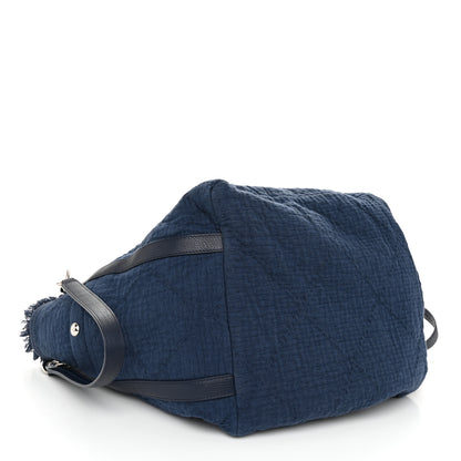 Chanel Canvas Medium Double Face Tote Navy 4 of 10