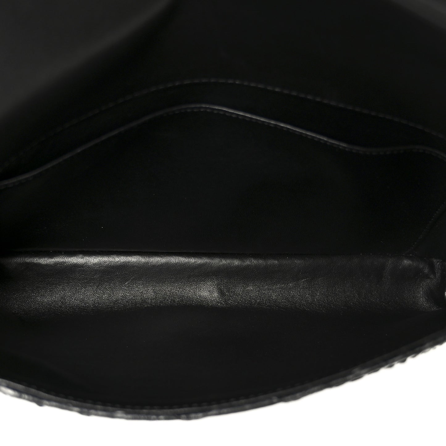 Snakeskin Large CC Chic Flap Black