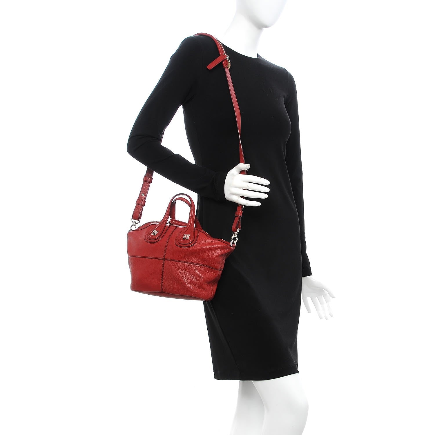 Givenchy Sugar Goatskin Micro Nightingale Red 2 of 7