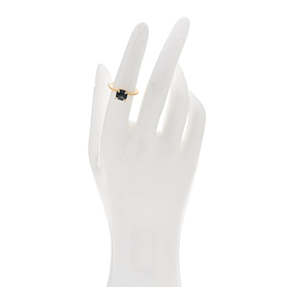 David Yurman 18K Yellow Gold Diamond Blue Topaz 7mm Chatelaine Ring 51 5.75 2 of 4