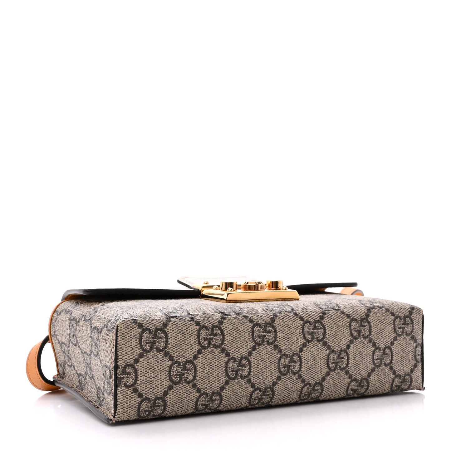 GG Supreme Monogram New Sakai Calfskin Mini Padlock Top Handle Shoulder Bag Beige Ebony Mystic White Sun Oil