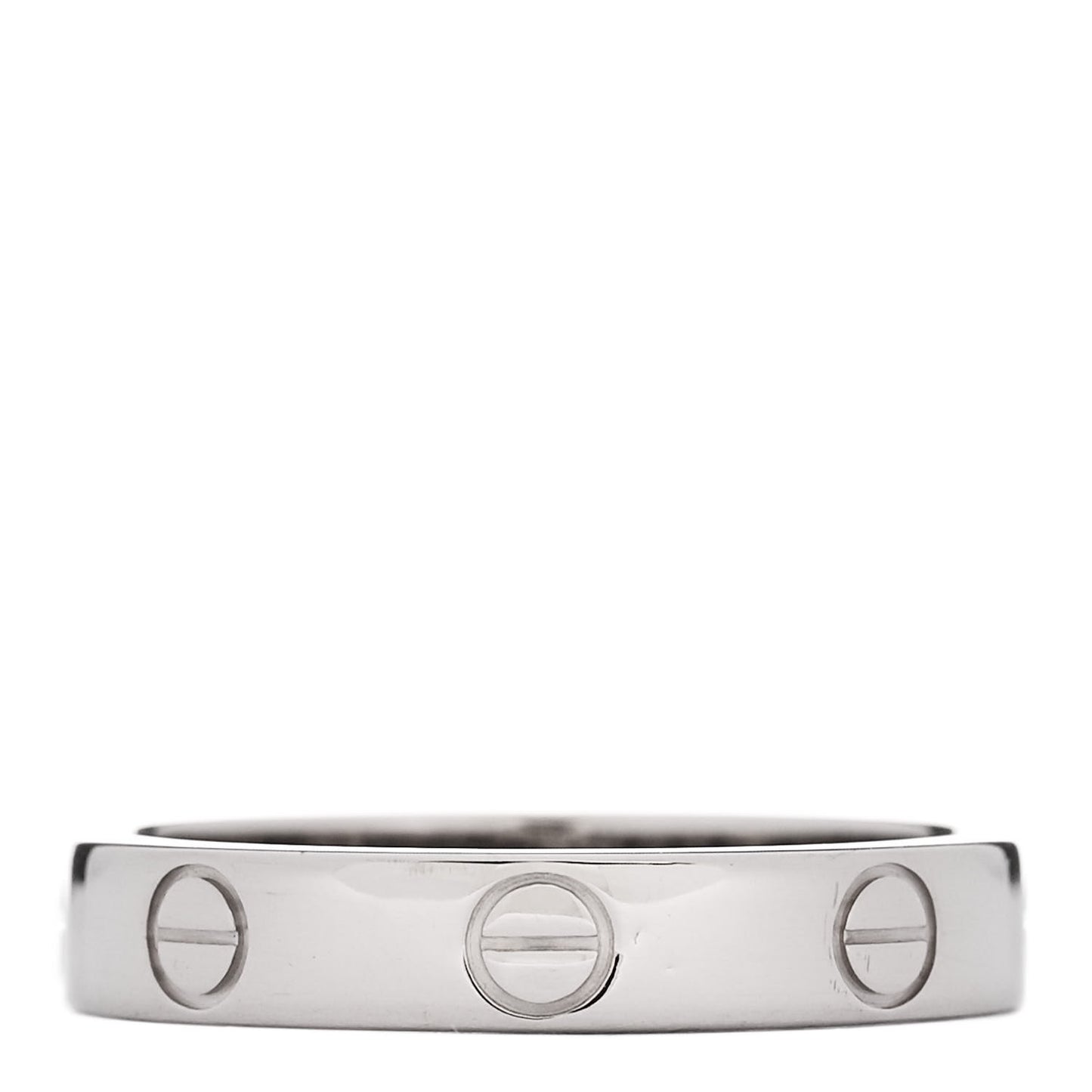 18K White Gold 3.5mm LOVE Wedding Band Ring 53 6.5
