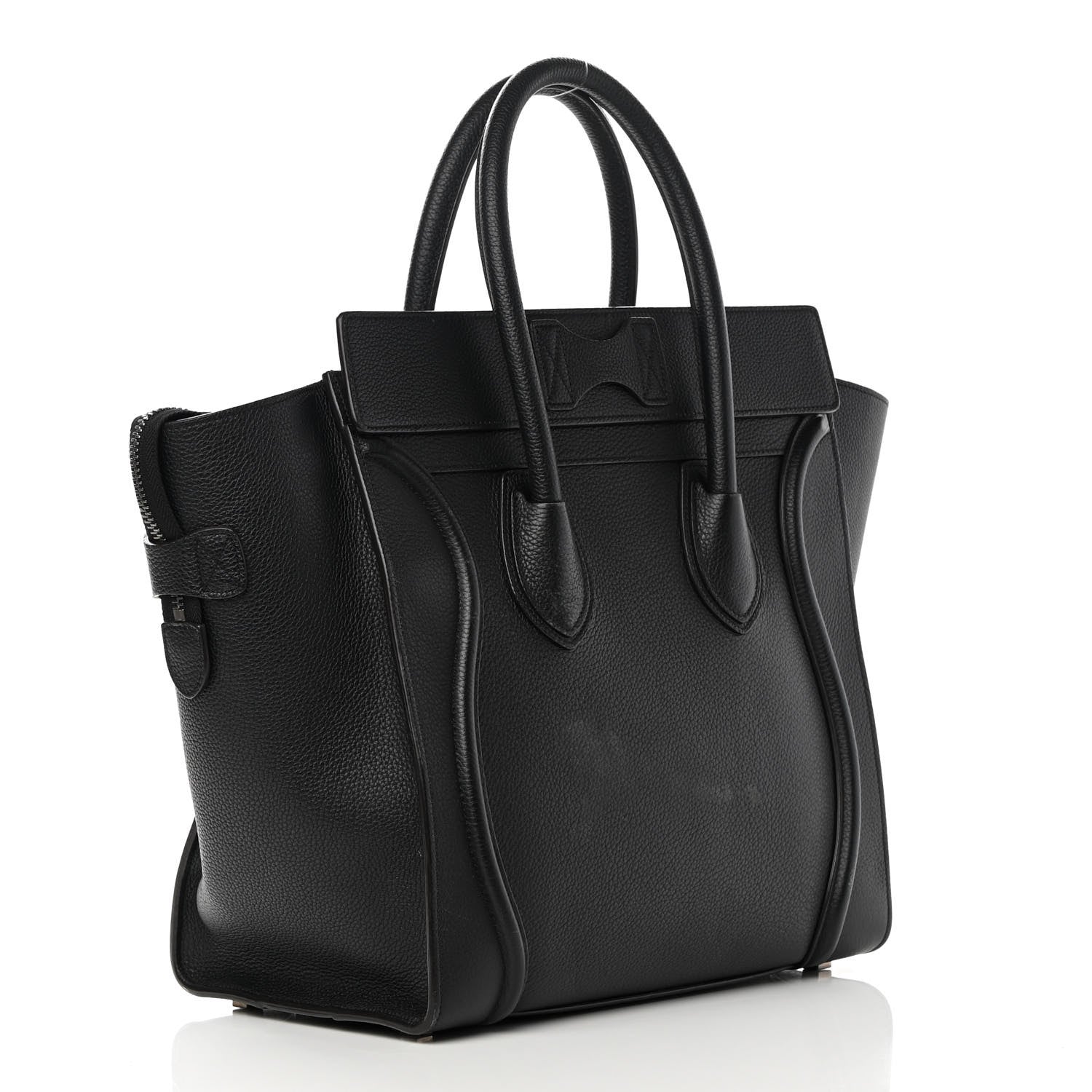 Celine Drummed Calfskin Mini Luggage Black 3 of 19