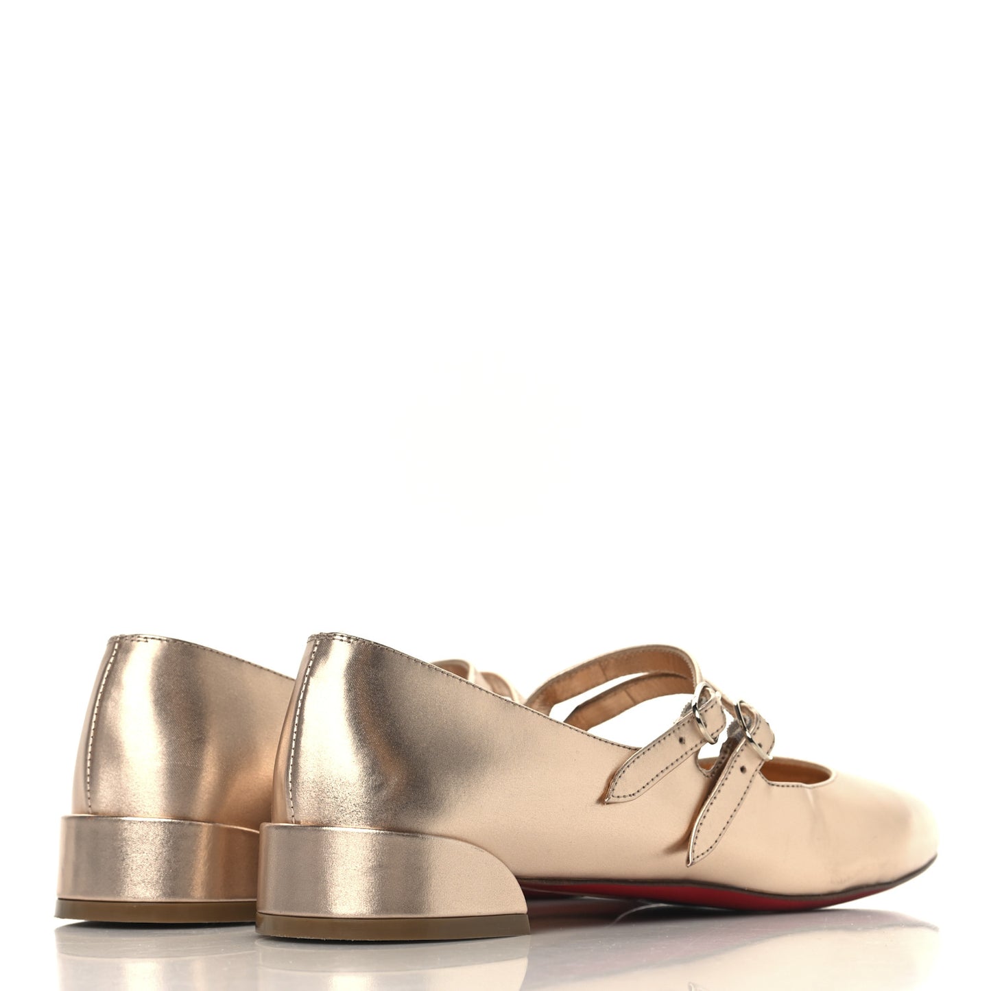 Calf Laminato Satin Sweet Jane Flats 36 Leche